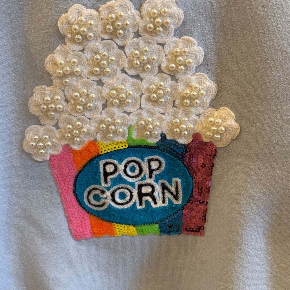 Lola + The Boys Blue Popcorn Graphic Sweatshirt - Picture 4 of 7